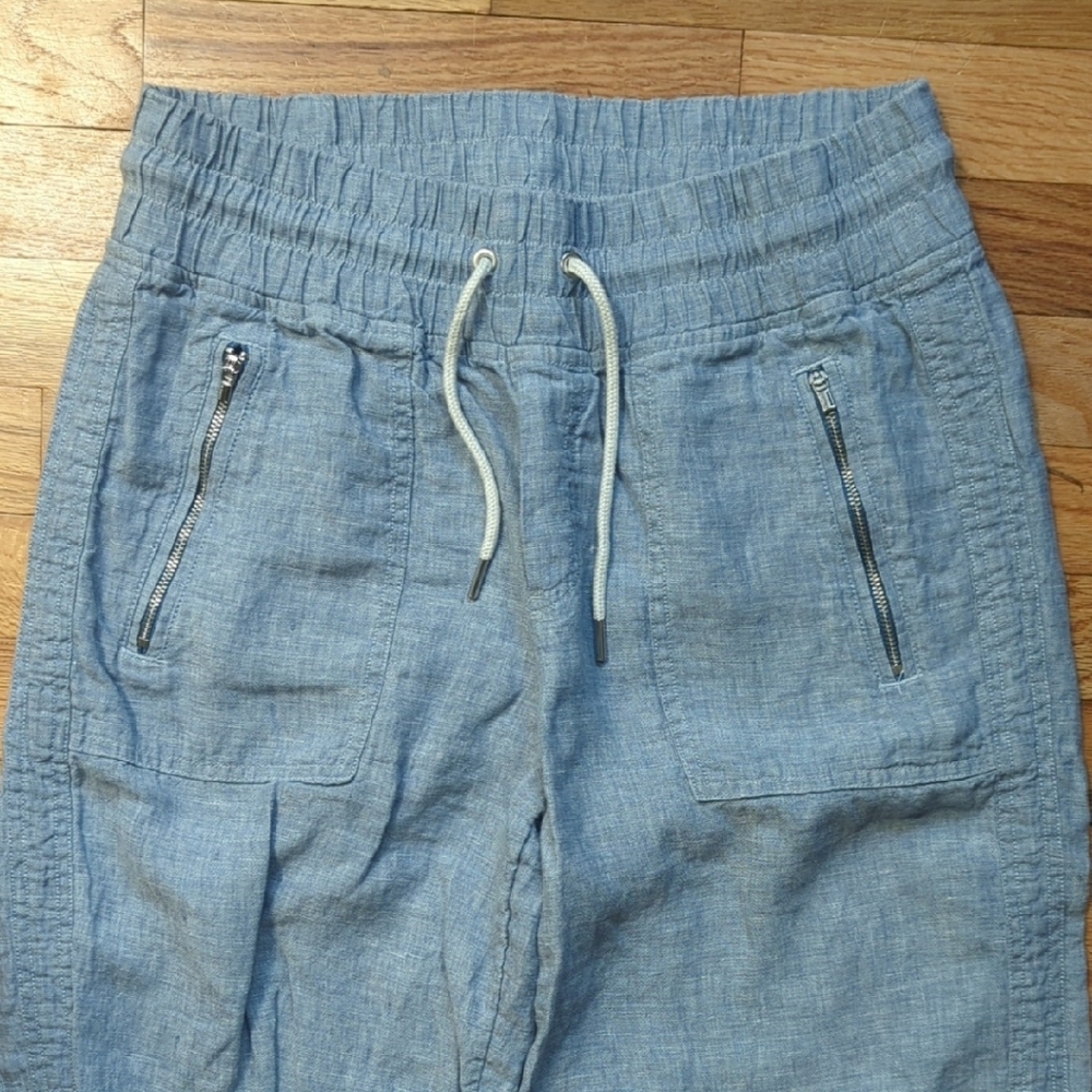 Athleta Light Blue Linen Pants